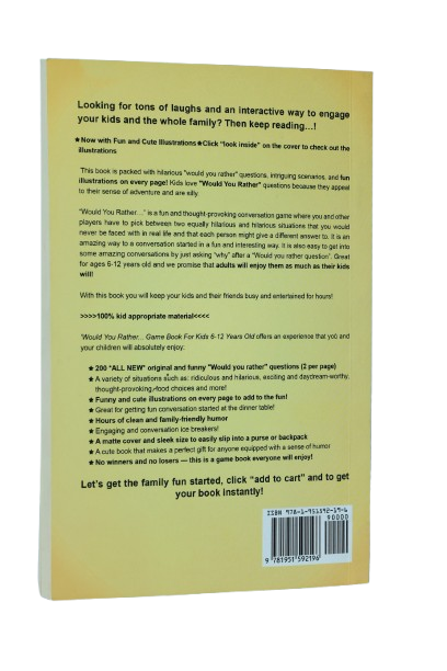 Would You Rather Game Book: For Kids 6-12 Years Old