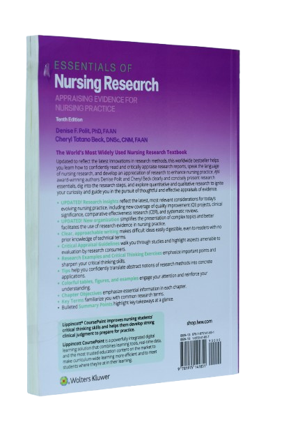 LWW - Essentials of Nursing Research: Appraising Evidence for Nursing Practice Tenth, North American Edition