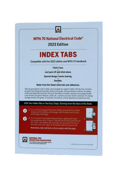 National Electrical Code® (NEC®) Tabs, 2023 Edition Paperback – September 23, 2022